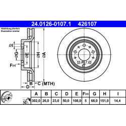 Tarcza hamulcowa ATE 24.0126-0107.1