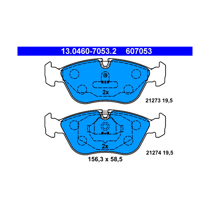 Klocki hamulcowe ATE 13.0460-7053.2