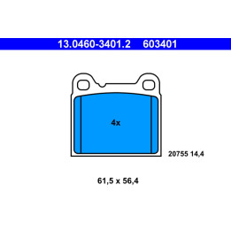 Klocki hamulcowe ATE 13.0460-3401.2