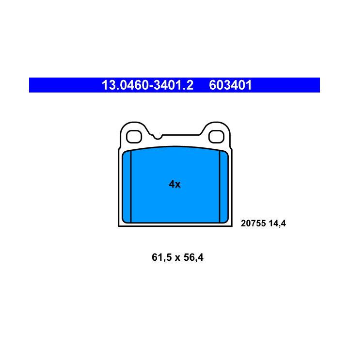Klocki hamulcowe ATE 13.0460-3401.2