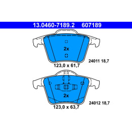 Klocki hamulcowe ATE 13.0460-7189.2