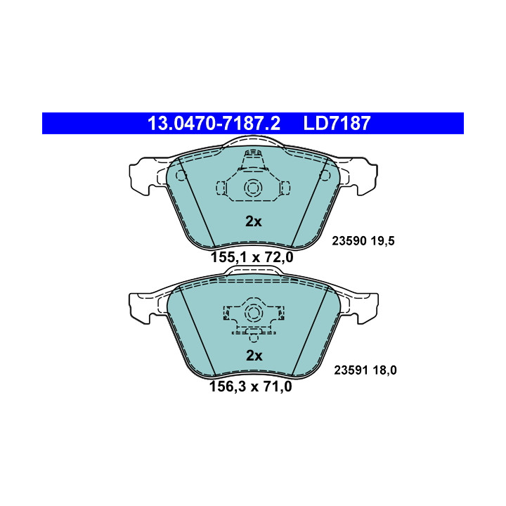 Klocki hamulcowe ATE 13.0470-7187.2