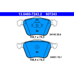 Klocki hamulcowe ATE 13.0460-7243.2
