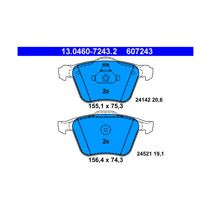 Klocki hamulcowe ATE 13.0460-7243.2