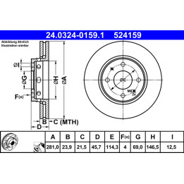 Tarcza hamulcowa ATE 24.0324-0159.1