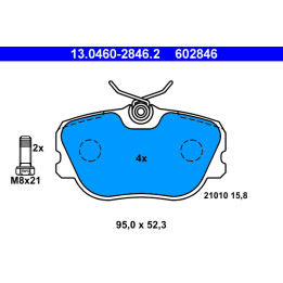 Klocki hamulcowe ATE 13.0460-2846.2
