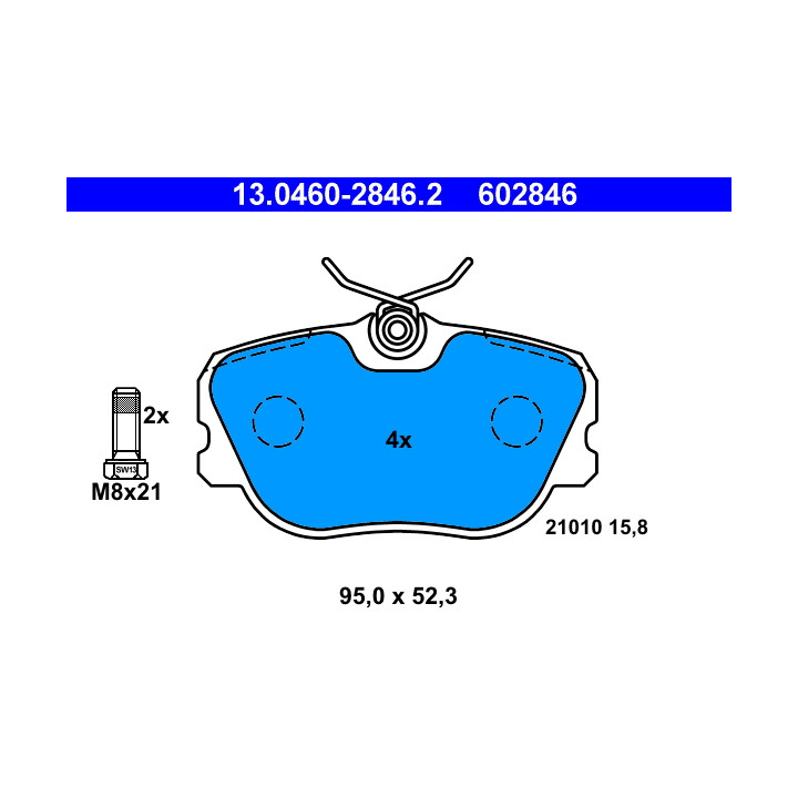 Klocki hamulcowe ATE 13.0460-2846.2