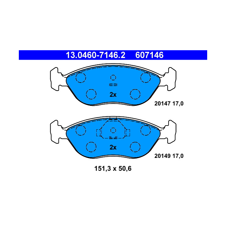Klocki hamulcowe ATE 13.0460-7146.2