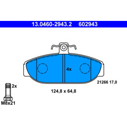 Klocki hamulcowe ATE 13.0460-2943.2