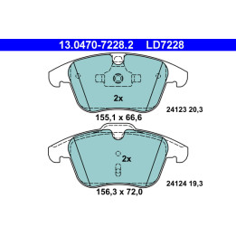 Klocki hamulcowe ATE 13.0470-7228.2