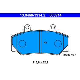 Klocki hamulcowe ATE 13.0460-3914.2