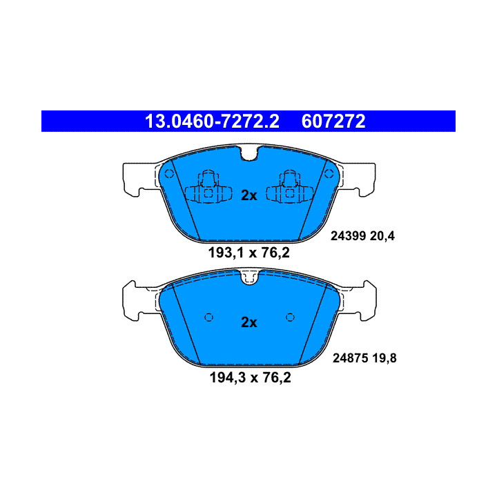 Klocki hamulcowe ATE 13.0460-7272.2