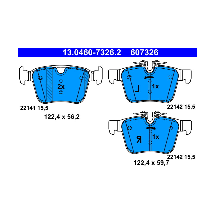 Klocki hamulcowe ATE 13.0460-7326.2