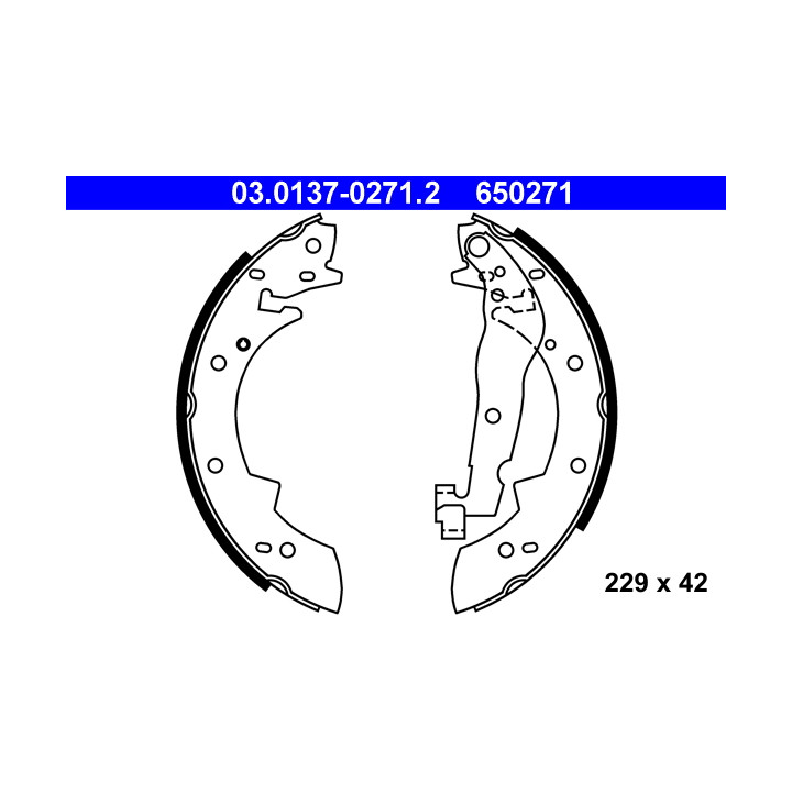 Zestaw szczęk hamulcowych ATE 03.0137-0271.2