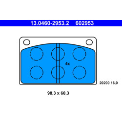Klocki hamulcowe ATE 13.0460-2953.2