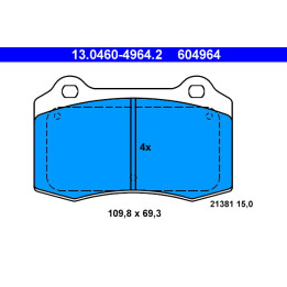 Klocki hamulcowe ATE 13.0460-4964.2
