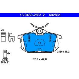 Klocki hamulcowe ATE 13.0460-2831.2