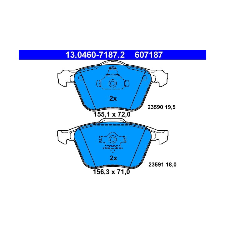 Klocki hamulcowe ATE 13.0460-7187.2