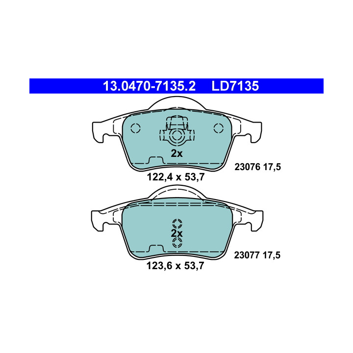 Klocki hamulcowe ATE 13.0470-7135.2