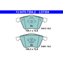 Klocki hamulcowe ATE 13.0470-7204.2