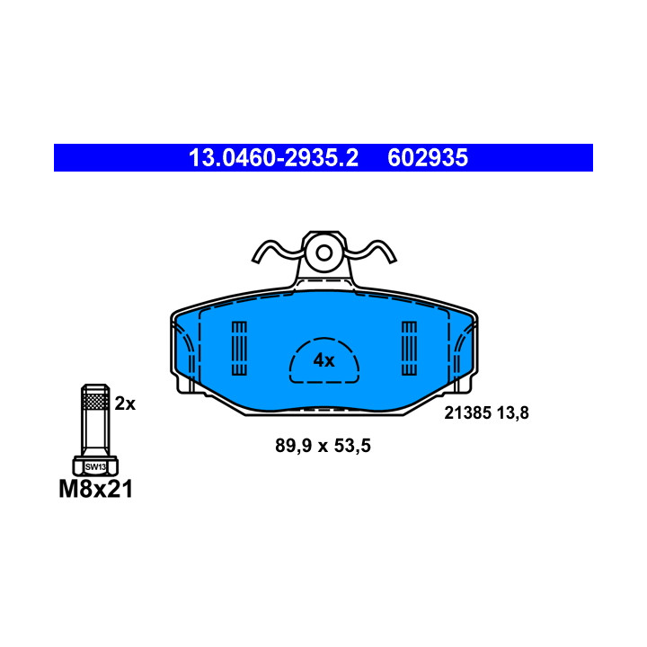 Klocki hamulcowe ATE 13.0460-2935.2