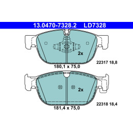 Klocki hamulcowe ATE 13.0470-7328.2