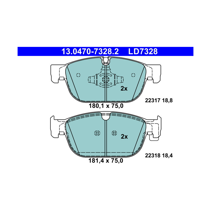 Klocki hamulcowe ATE 13.0470-7328.2
