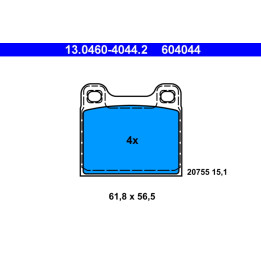 Klocki hamulcowe ATE 13.0460-4044.2