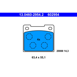Klocki hamulcowe ATE 13.0460-2954.2