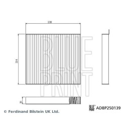 Filtr kabinowy BLUE PRINT ADBP250139