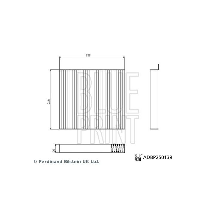 Filtr kabinowy BLUE PRINT ADBP250139