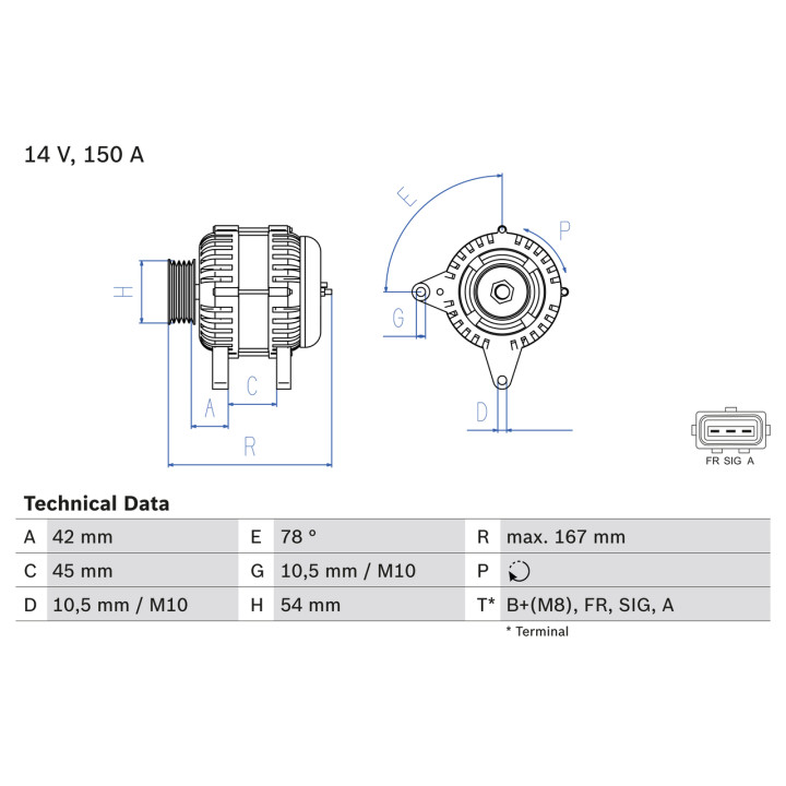 Alternator BOSCH 0 986 049 071