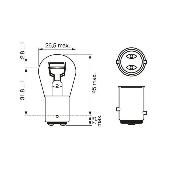 Żarówka lampy kierunkowskazu BOSCH 1 987 301 055