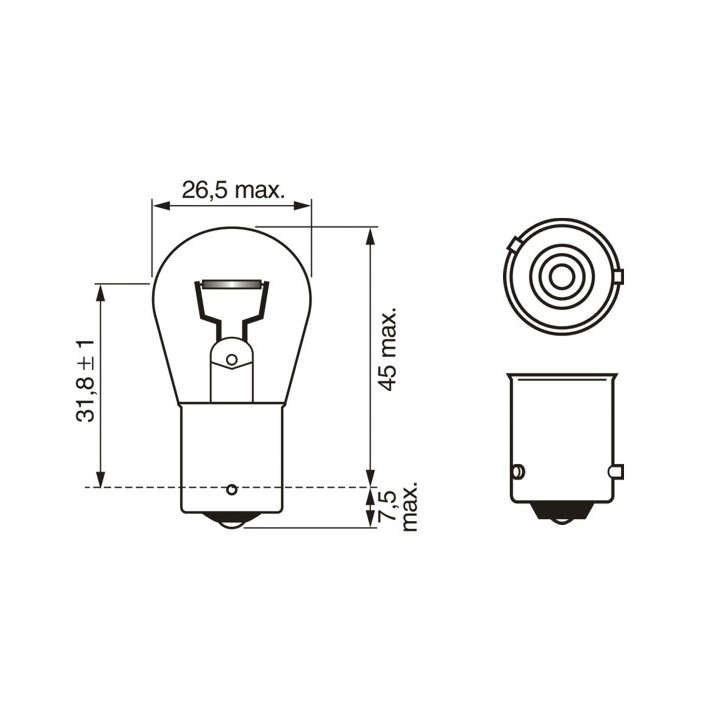 Żarówka lampy kierunkowskazu BOSCH 1 987 302 213