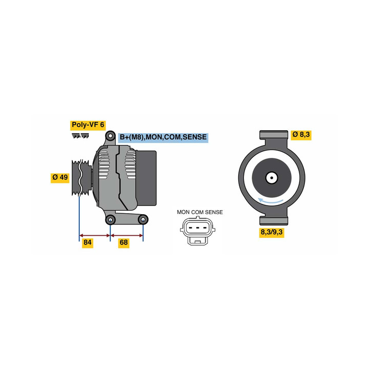 Alternator BOSCH 0 986 049 670