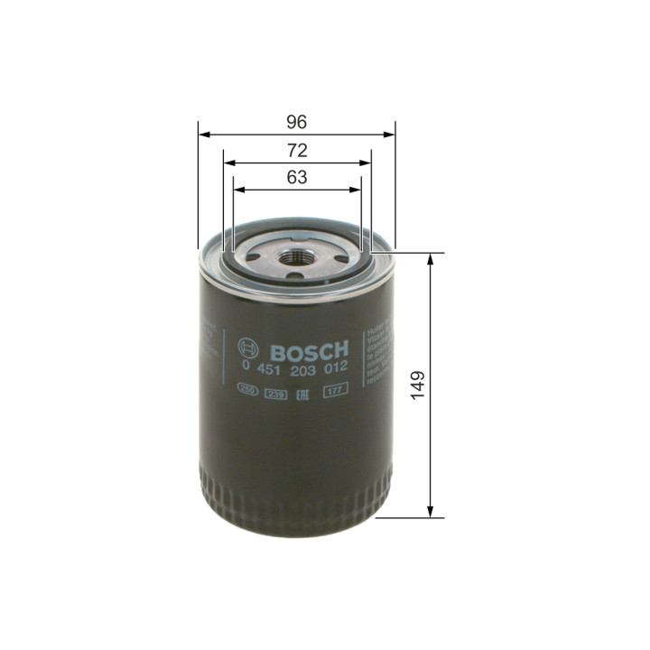 Filtr oleju BOSCH 0 451 203 012