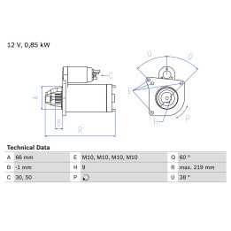 Rozrusznik BOSCH 0 986 010 310