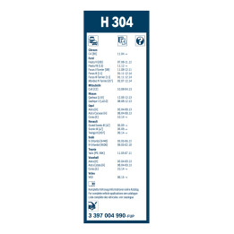 Pióro wycieraczki BOSCH 3 397 004 990