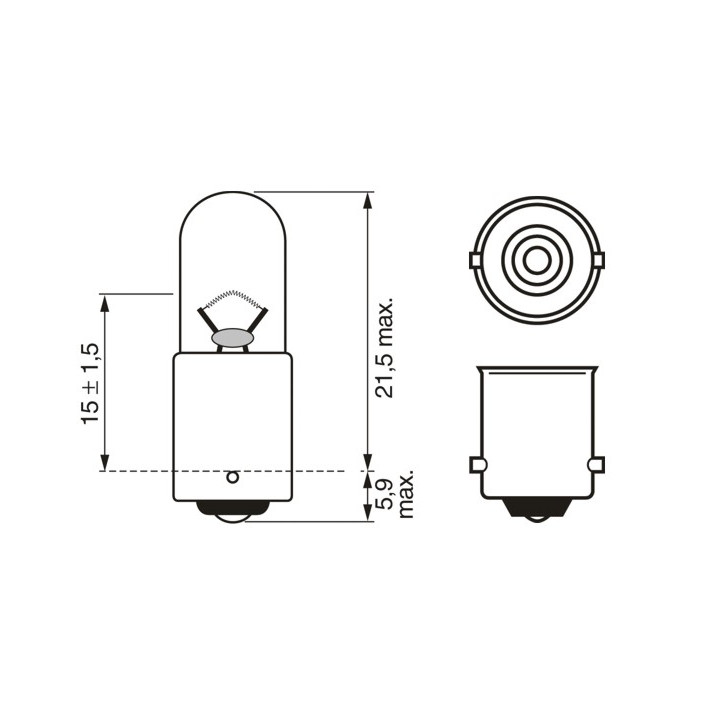 Żarówka lampy kierunkowskazu BOSCH 1 987 301 023