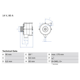 Alternator BOSCH 0 986 034 710