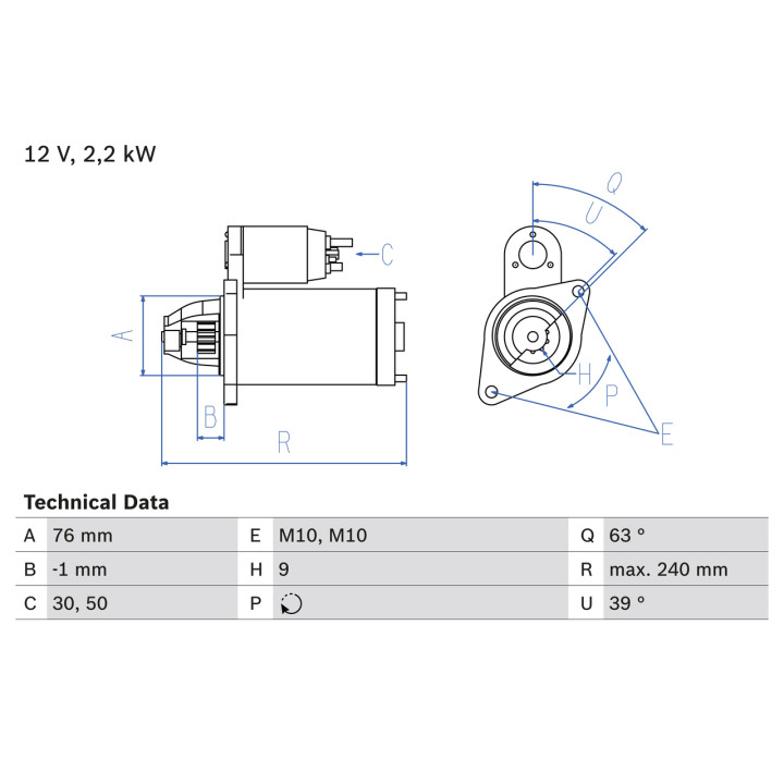 Rozrusznik BOSCH 0 986 018 910