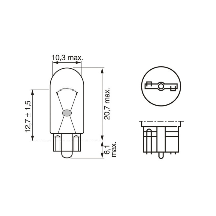 Żarówka lampy kierunkowskazu BOSCH 1 987 302 206