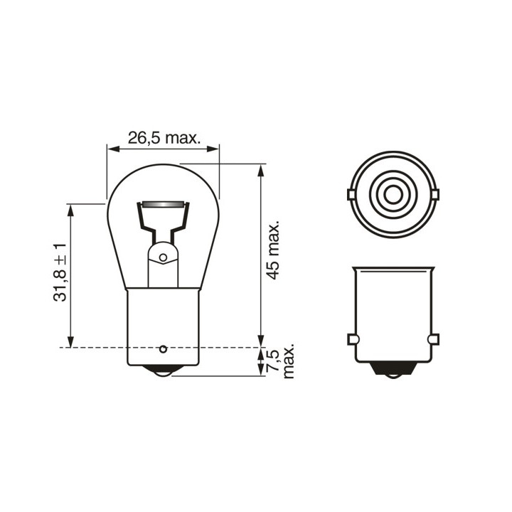 Żarówka lampy kierunkowskazu BOSCH 1 987 301 050
