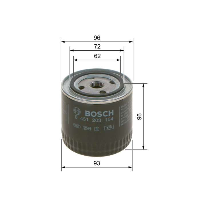 Filtr oleju BOSCH 0 451 203 154