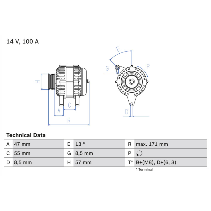 Alternator BOSCH 0 986 040 370