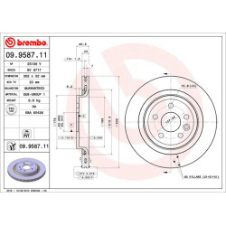Tarcza hamulcowa BREMBO 09.9587.11