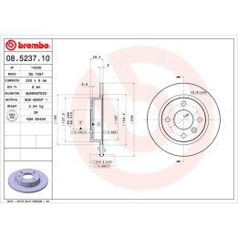 Tarcza hamulcowa BREMBO 08.5237.10