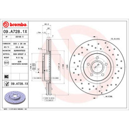 Tarcza hamulcowa BREMBO 09.A728.1X