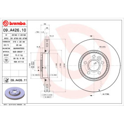 Tarcza hamulcowa BREMBO 09.A426.11