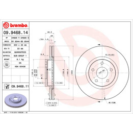 Tarcza hamulcowa BREMBO 09.9468.11